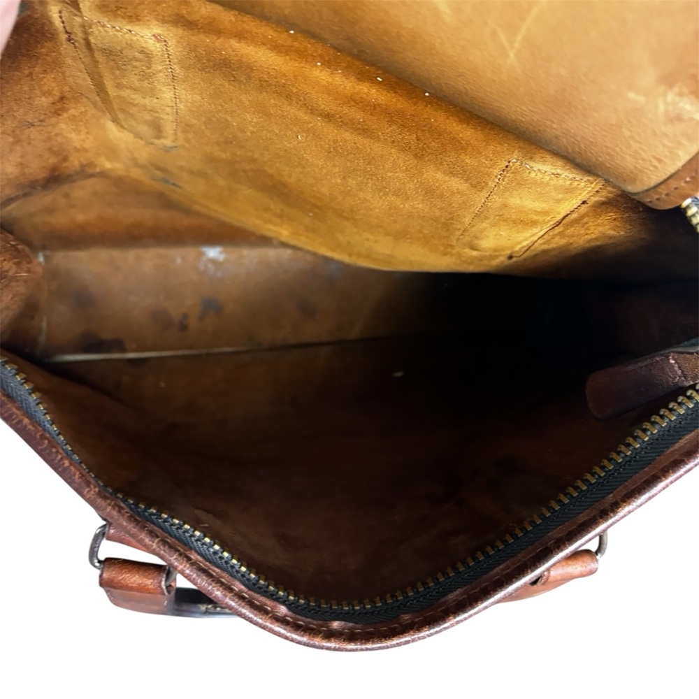 RARE Vintage Coach Brown Leather Bag Coach Stamp: 141-2126 Made In NYC - Picture 8 of 13